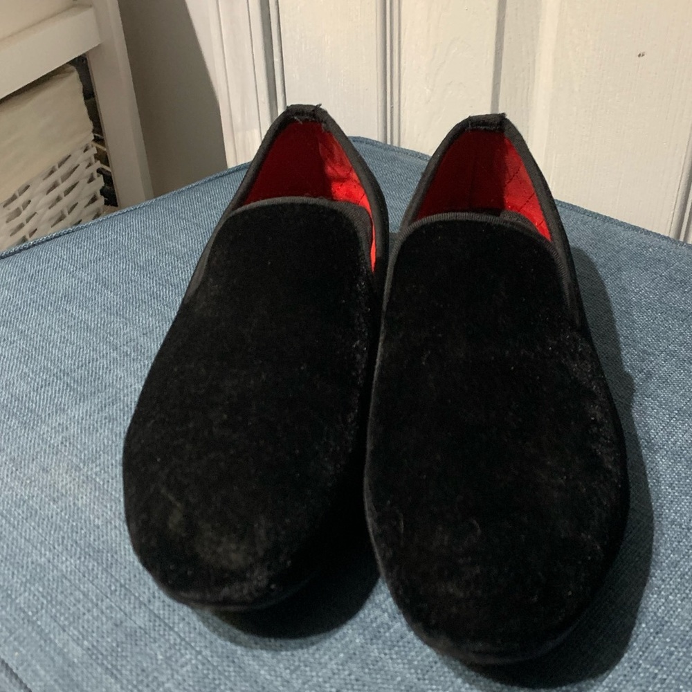 Very nice black suede Merlutti slipper shoes